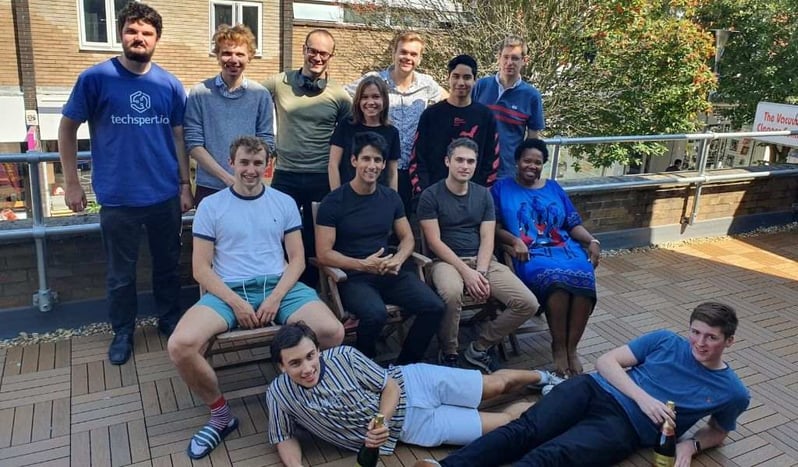 A photo of some of the techspert.io team and the 2019 interns