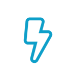 Techspert Icons Light Blue_Speed - Lightning bolt
